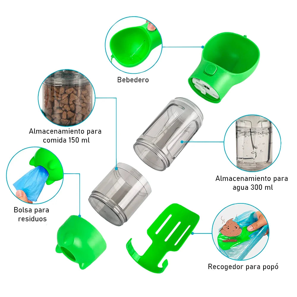 BOTELLA MULTIFUNCIONAL PARA MASCOTAS 🐾